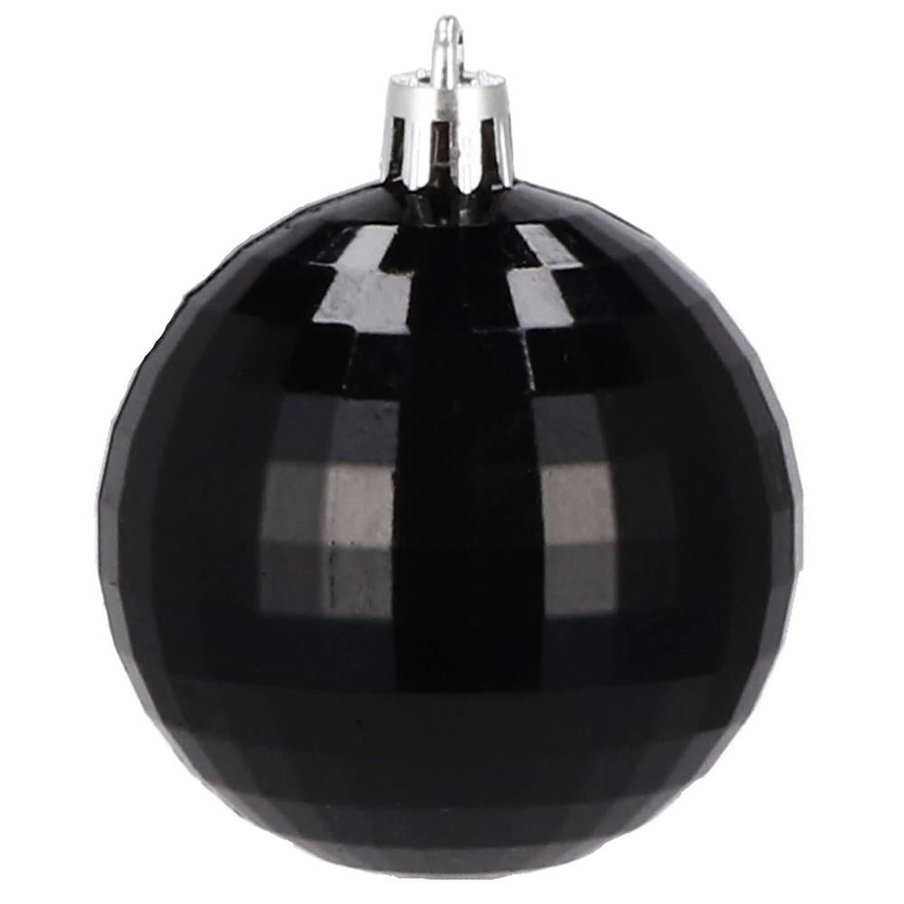 Set globuri de Craciun, 20 bucati, 5 modele, 6cm, negru