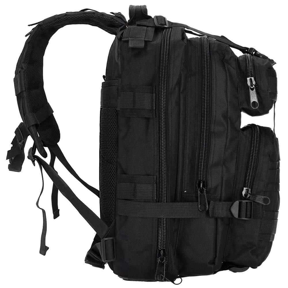 Rucsac militar pentru drumetie, impermeabil, ultra usor, 4 compartimente, culoare negru