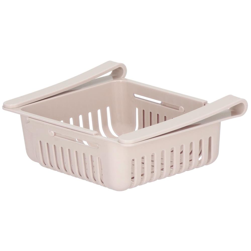Organizator frigider, model cos extensibil, 16x28.5cm, crem