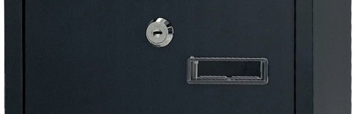 Cutie postala de exterior, pentru gard sau perete, din otel zincat, cu incuietoare, 32x8x25cm, gri inchis