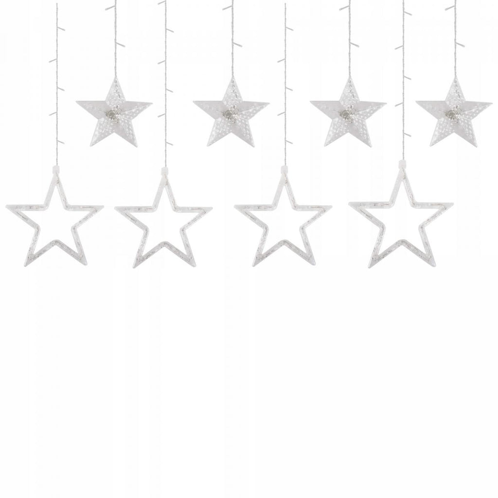 (DL) Instalatie lumina tip perdea cu 92 LED-uri, 2m, pentru interior/exterior, stelute iluminare alba