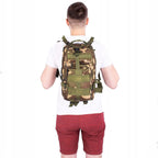 Rucsac militar pentru drumetie, impermeabil, ultra usor, 4 compartimente, culoare camo