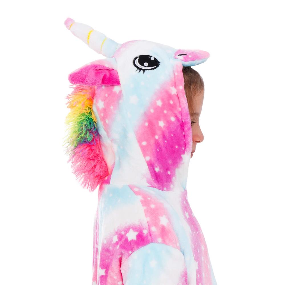 Pijama tip salopeta pentru copii, model unicorn, marime 130-140cm