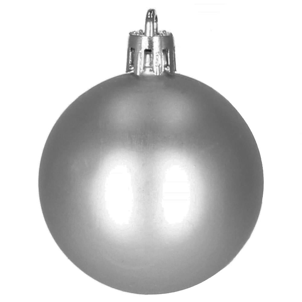 Set globuri de Craciun, 20 bucati, 5 modele, 6cm, argintiu