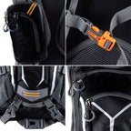 Rucsac de drumetie, gri cu elemente reflectorizante, 18litri, 45x30x15cm