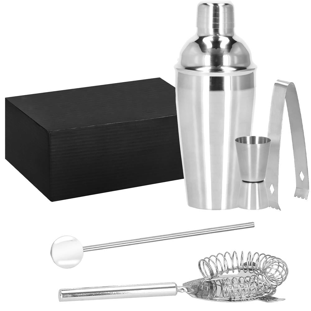 Set Cocktail Shaker Kit pentru barmani 550ml, KI20, 5 piese