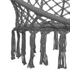 Scaun rotund  tip leagan suspendat cu perna Confort Plus casa sau gradina, gri inchis