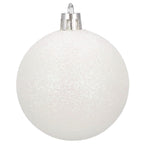 Set globuri de Craciun, 20 bucati, 5 modele, 6cm, alb