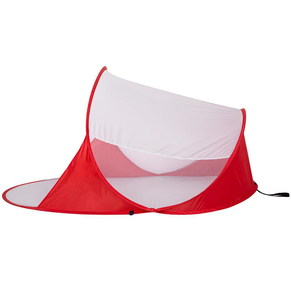 Cort plaja si picnic semi-deschis , protectie UV, 200x120x95cm, rosu