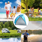 Cort plaja si picnic deschis , protectie UV, 220x115x120cm, albastru gri