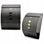 Cutie postala de exterior, pentru gard sau perete, din otel zincat, cu incuietoare, 40x12x30cm, gri argintiu