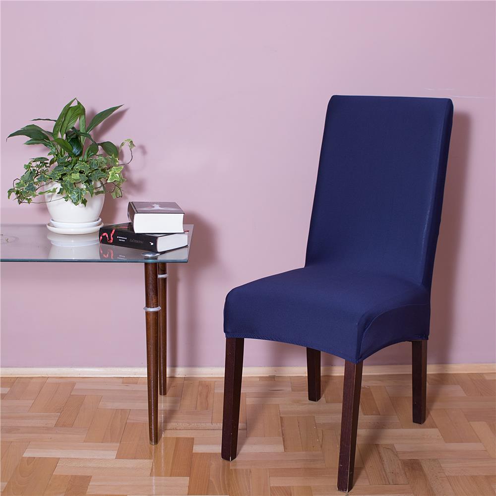 Husa universala pentru scaun, marime universala, poliester si spandex, 45 x 60 cm, bleumarin