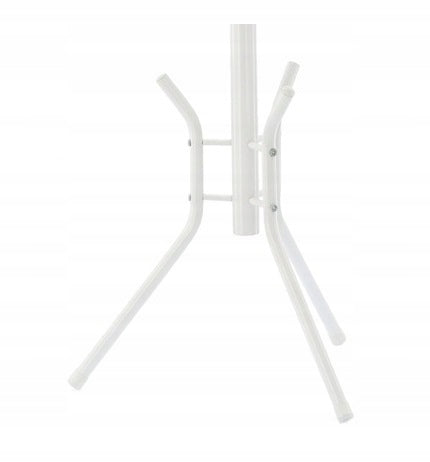 Cuier hol metalic 178 cm, 12 carlige, design minimalist, alb