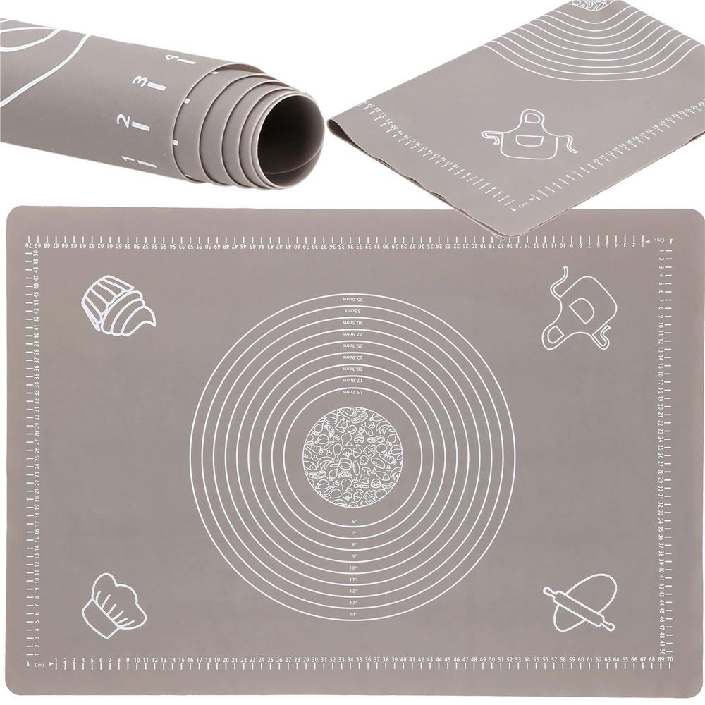 Plansa din silicon alimentar de framantat aluat, rezistenta la temperaturi ridicate, 65x45cm, gri