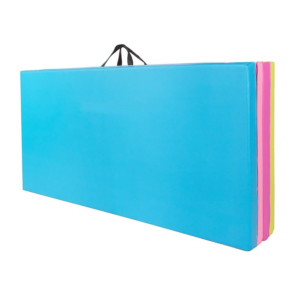 Saltea fitness groasa, dimensiune XXL, pentru antrenamente gimnastica, 240x120x5 cm, multicolor