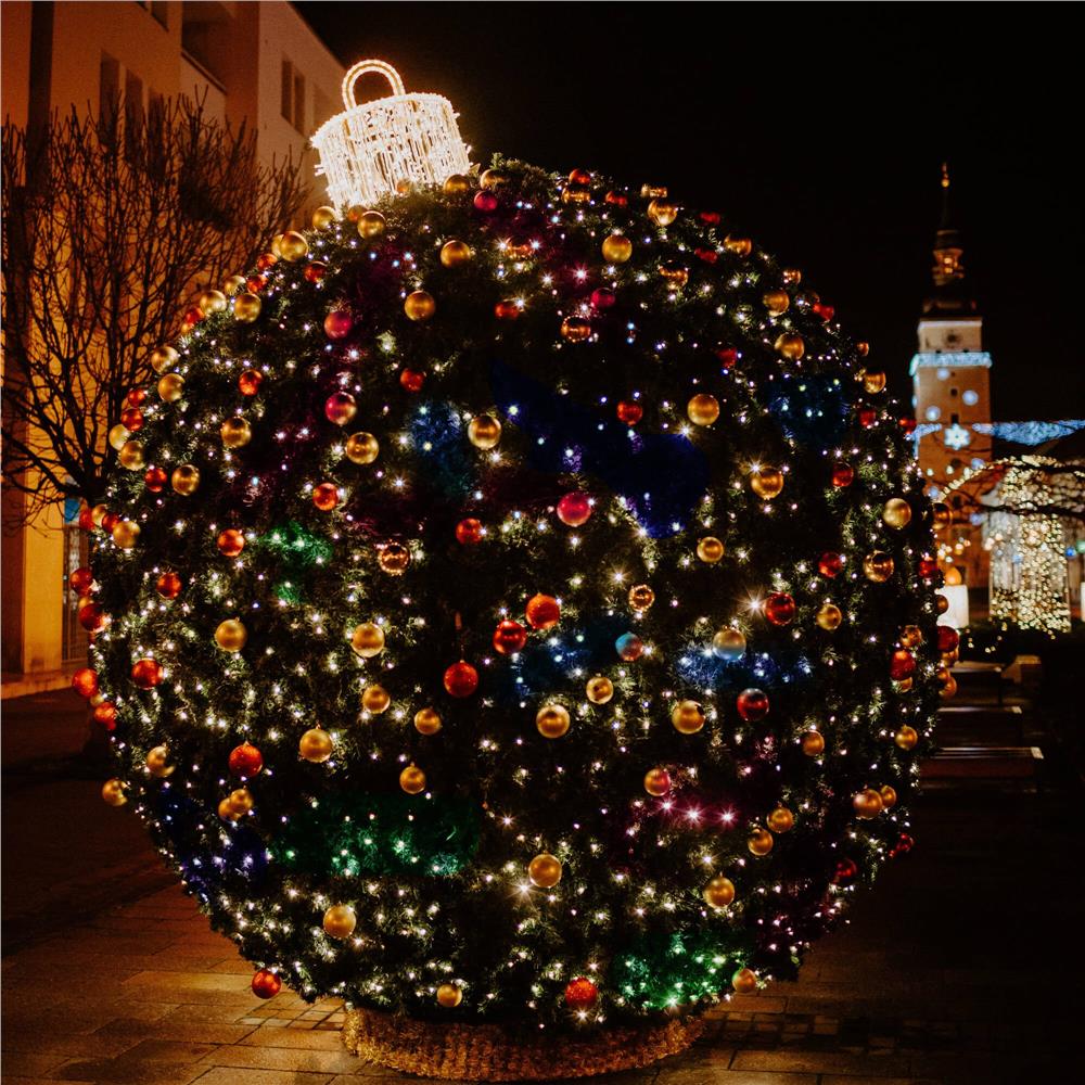 Instalatie lumini pentru bradul de Craciun, 61,5 metri, 1000 LED-uri, multicolor