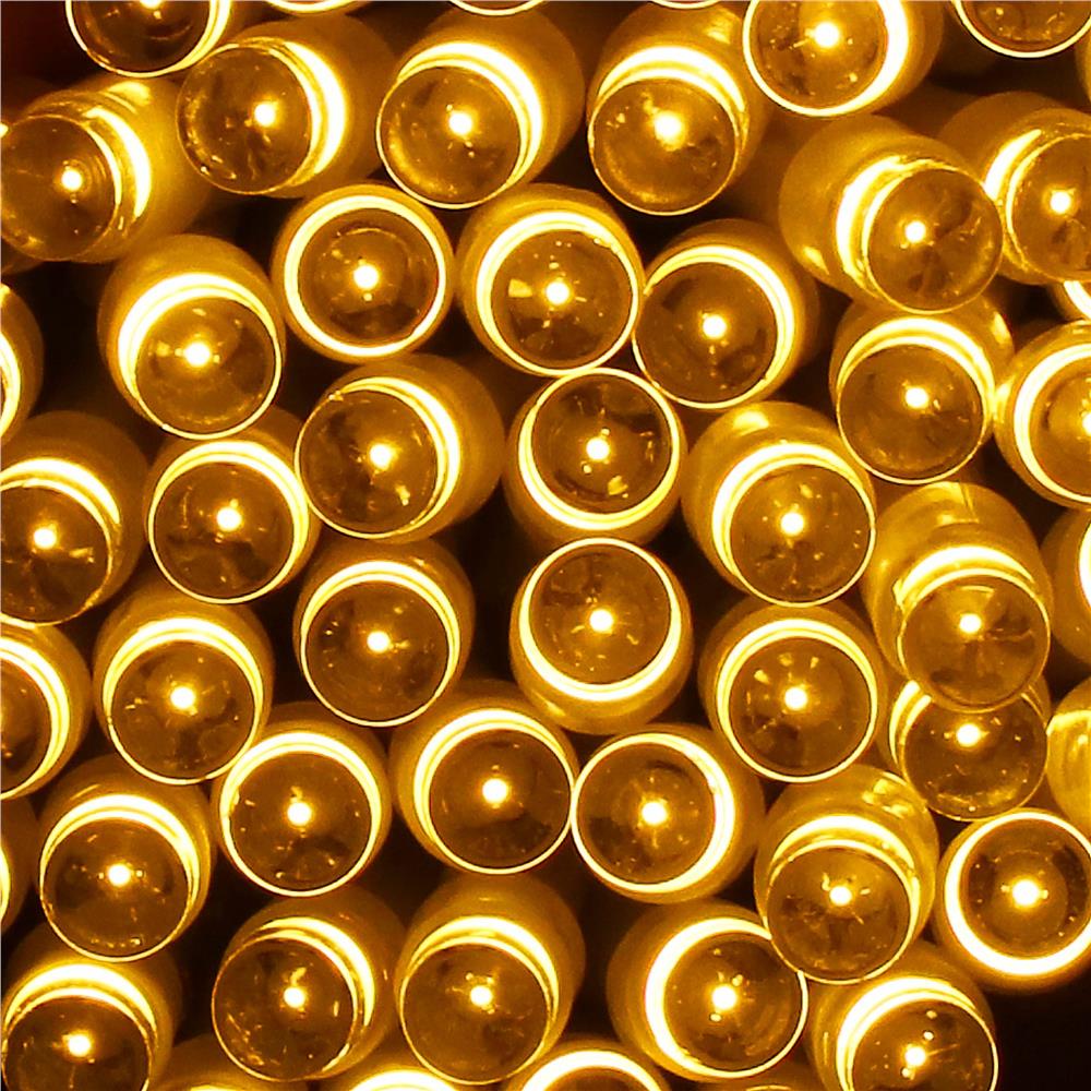 Instalatie lumini de exterior pentru gradina, 5 metri, 50 LED-uri, cu baterii, galben