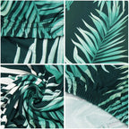 Husa pentru scaun, marime universala, poliester si spandex, verde cu model floral