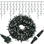 Ghirlanda luminoasa tip perdea Premium 300 LED-uri, 14,5m, 18Wati, interior/exterior, cu flash, alb rece