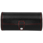 (DL) Cutie depozitare si organizare ceasuri si alte accesorii, MDF, piele ecologica, 20x9cm, negru