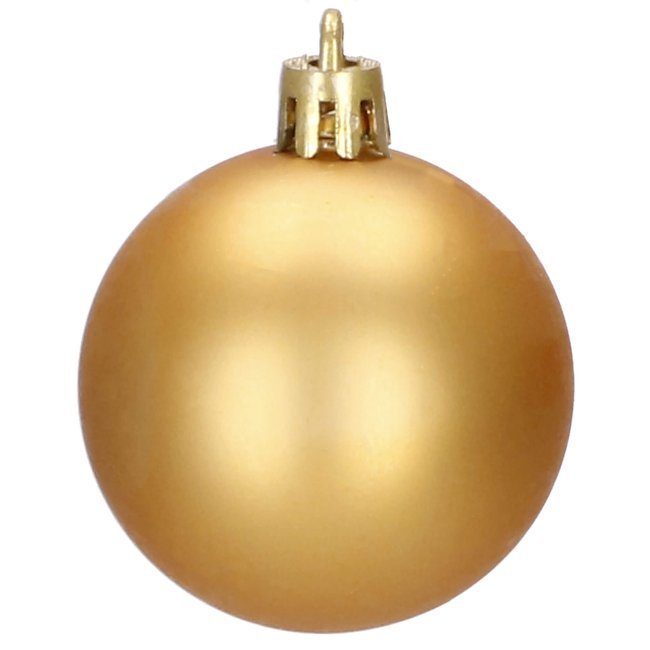 Set globuri si decoratiuni de Craciun, 72 piese, diverse dimensiuni, auriu