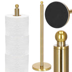 Suport hartie igienica tip tija, 52cm, auriu lucios