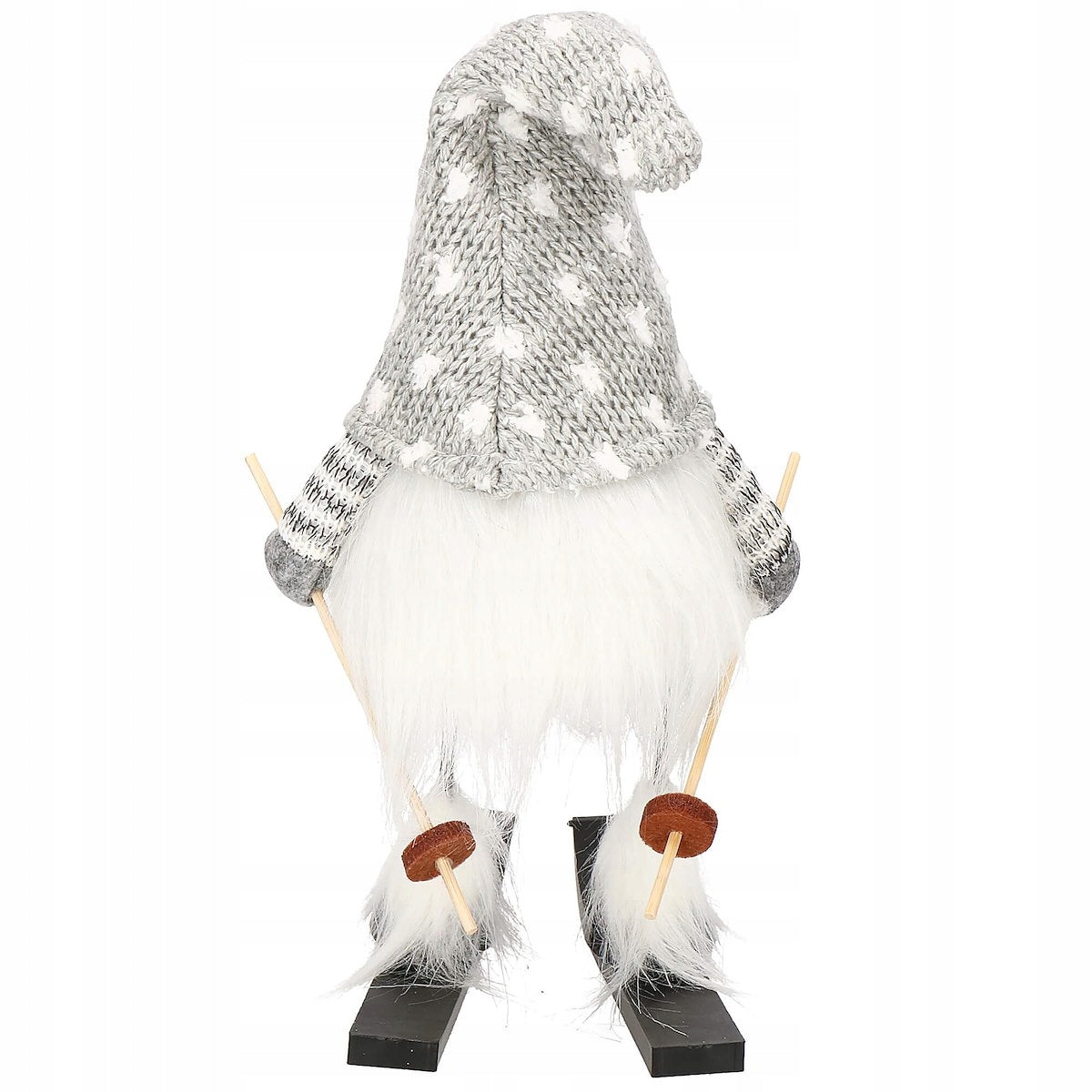 Figurina Craciun, Spiridus pe schiuri, inaltime 33cm