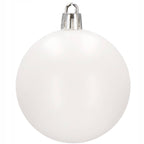 Set globuri si decoratiuni de Craciun, 100 piese, diverse dimensiuni cu stea, alb