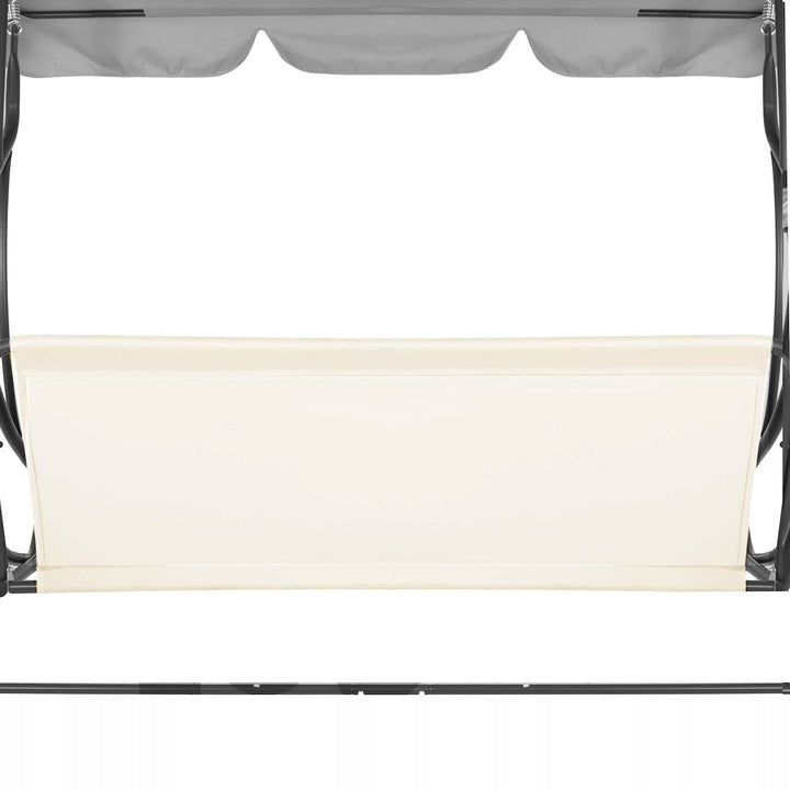 Husa din panza pentru leagan de gradina mare, sezut si spatar, 130x100cm, bej