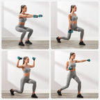 SONGMICS Set de 6 gantere hexagonale cu suport, 2x1kg 2x2kg 2x3 kg, multicolor