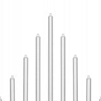 Lumanari decorative de Craciun, 9 becuri tip LED, culoare argintiu