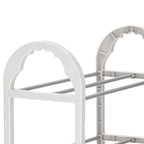 Pantofar PVC si metal,  cu 3 rafturi, 49x48cm, argintiu