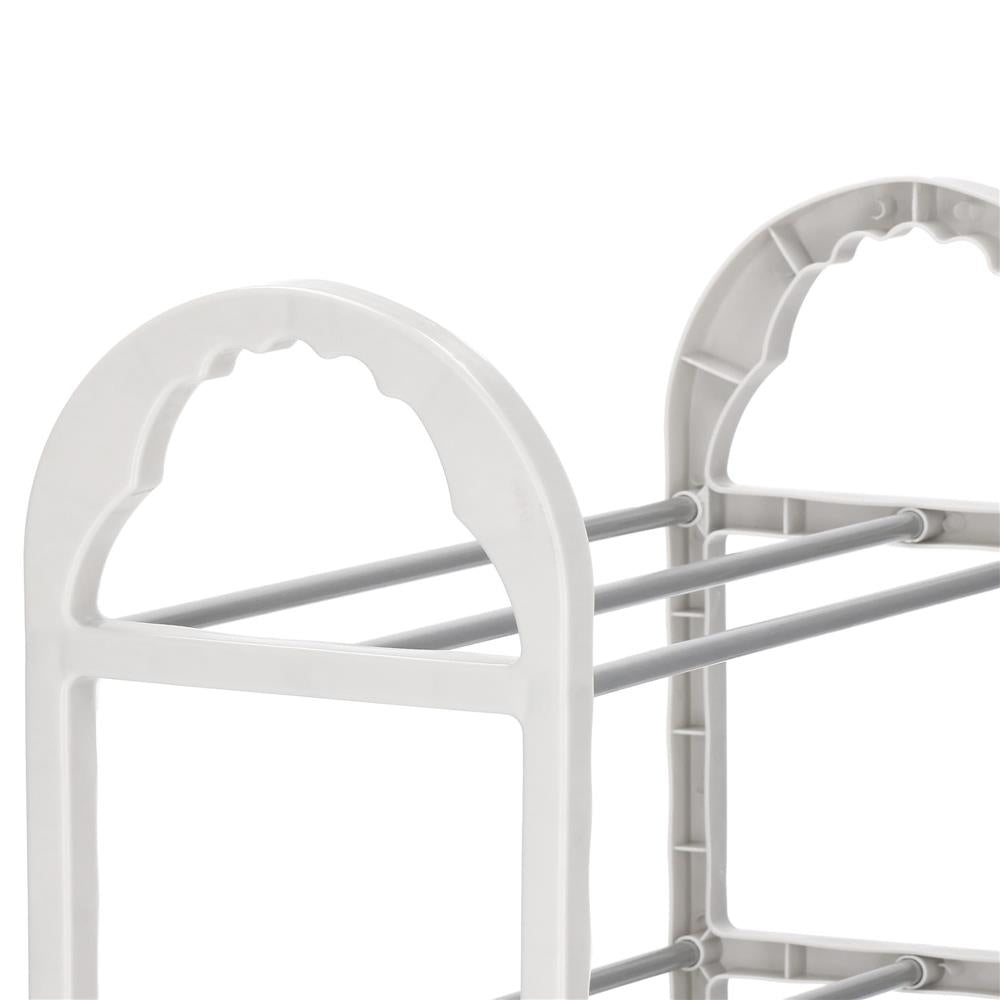 Pantofar PVC si metal,  cu 3 rafturi, 49x48cm, argintiu