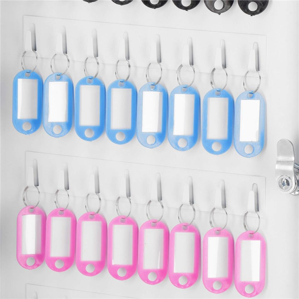 Cutie metalica din otel pentru 64 chei, echipata, 45x30x8cm, alba