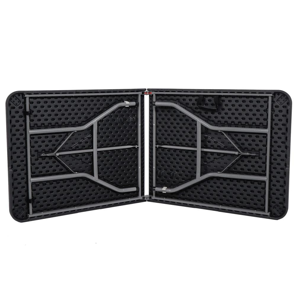 Masa dreptunghiulara pliabila multifunctionala, 180x75x75cm, neagra