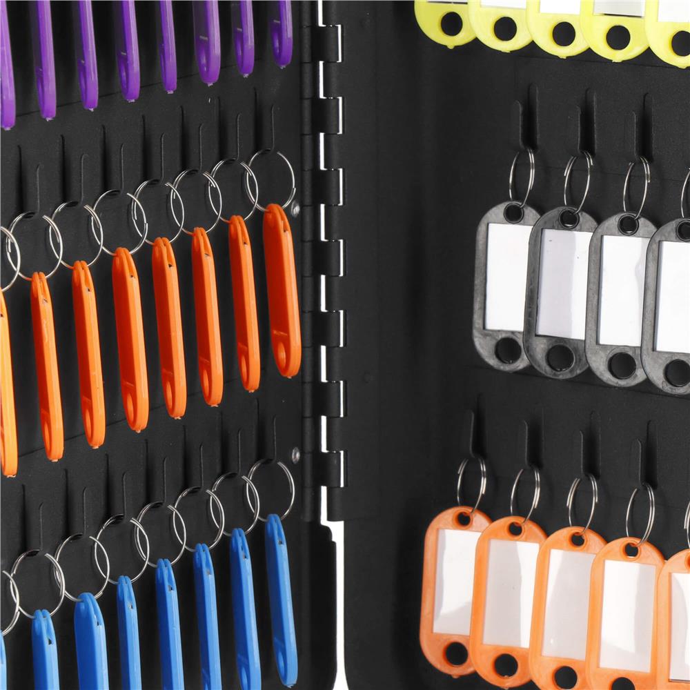 Cutie metalica din otel pentru 100 chei, echipata, 30x24x7cm, neagra