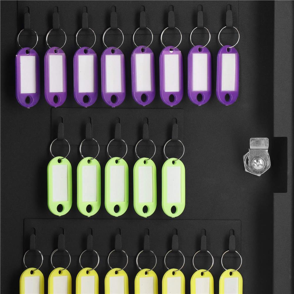 Cutie metalica din otel pentru 48 chei, echipata, 30x24x7.5cm, neagra