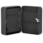 Cutie metalica din otel pentru 20 chei, echipata, 20x16x7.5cm, neagra