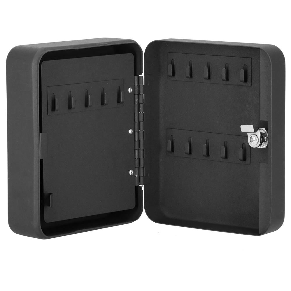 Cutie metalica din otel pentru 20 chei, echipata, 20x16x7.5cm, neagra