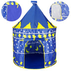 Cort Castel de joaca pentru copii, pliabil, 100x140 cm, albastru