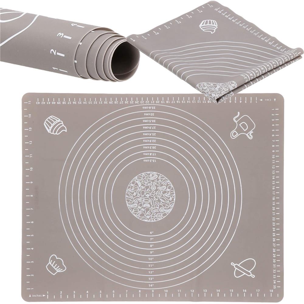 Plansa din silicon alimentar de framantat aluat, rezistenta la temperaturi ridicate, 50x40cm, gri