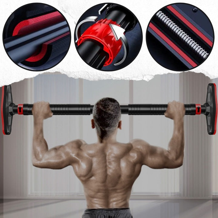 Bara tractiuni telescopica pentru usa, din otel cu capete cauciuc, lungime 71-105 cm