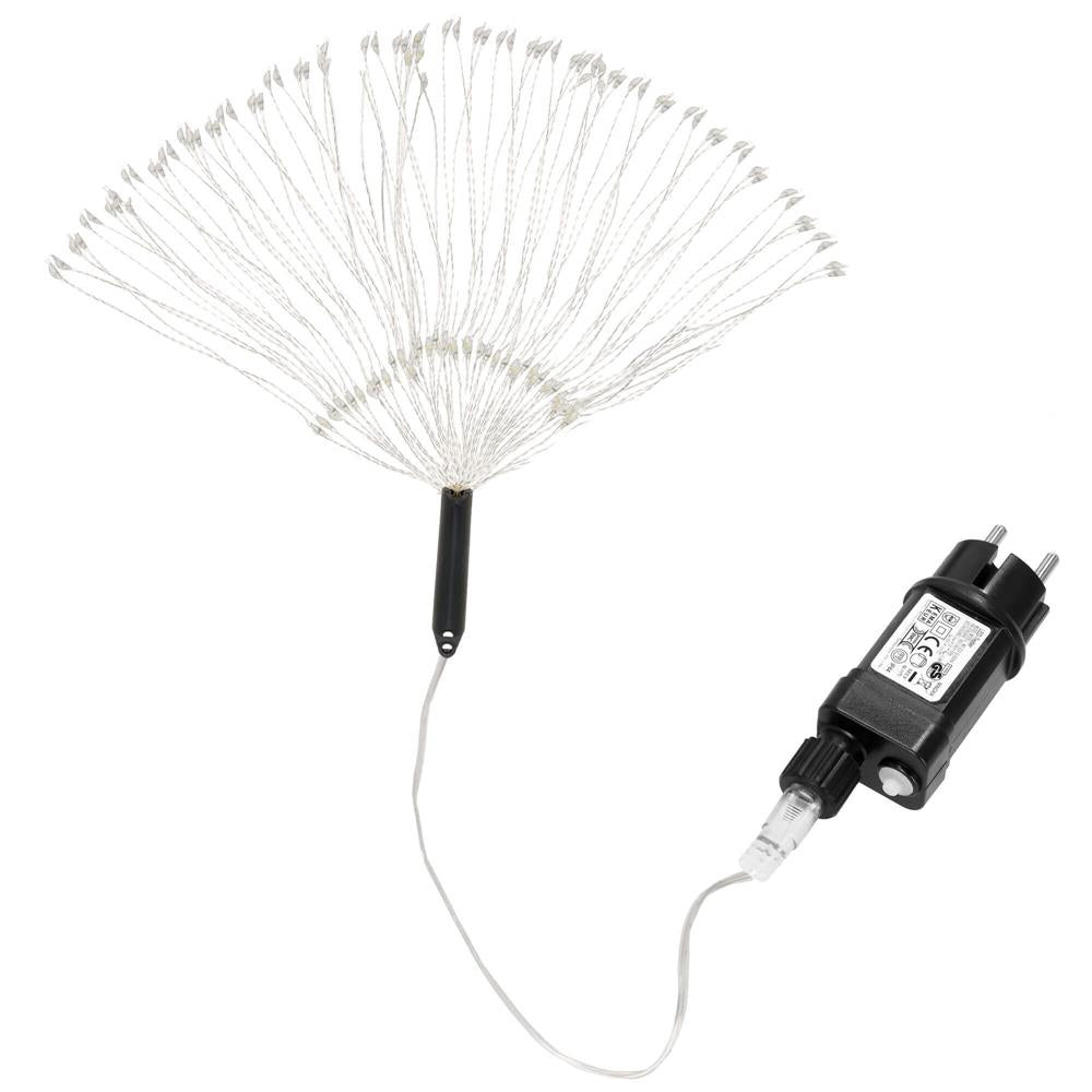 (DL) Instalatie lumina decorativa STAR cu 100 LED-uri, diametru 40cm, telecomanda, iluminare alba