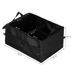 Organizator portbagaj pliabil, compartimentat, rezistent la apa, 56x40x26cm, negru