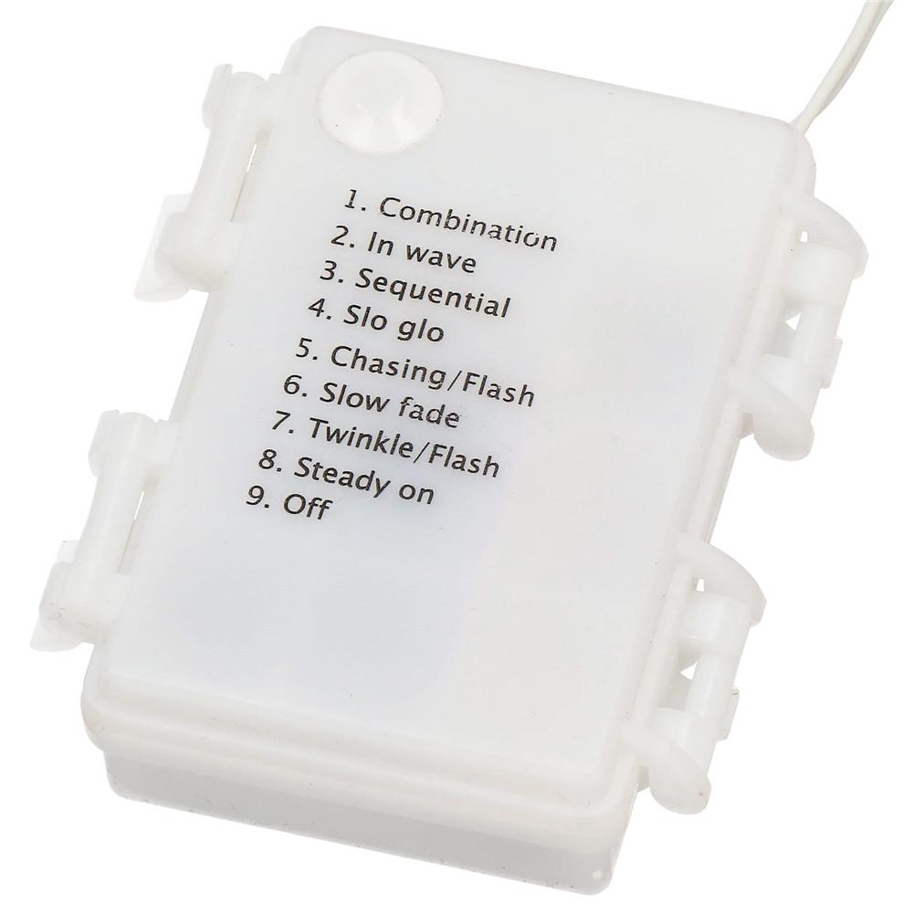 Instalatie lumini de exterior pentru gradina, 9 metri, 120 LED-uri, cu baterii, galben