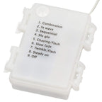 Instalatie lumini de exterior pentru gradina, 10.5 metri, 100 LED-uri, cu baterii, galben