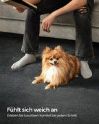 SONGMICS Covor decorativ antiderapant, lavabil la masina, 120x170 cm, gri carbune