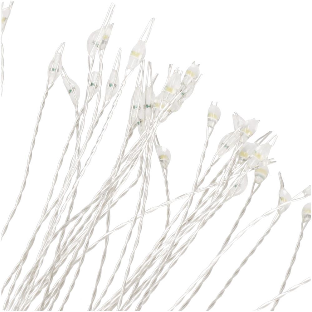 (DL) Instalatie lumina decorativa STAR cu 100 LED-uri, diametru 30cm, alimentare baterii, iluminare galbena