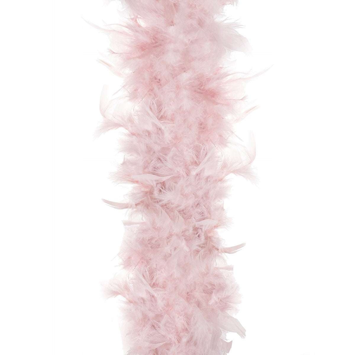 Ghirlanda pentru decor sau bradul de Craciun, model puf si pene, roz, 180cm