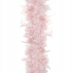 Ghirlanda pentru decor sau bradul de Craciun, model puf si pene, roz, 300cm